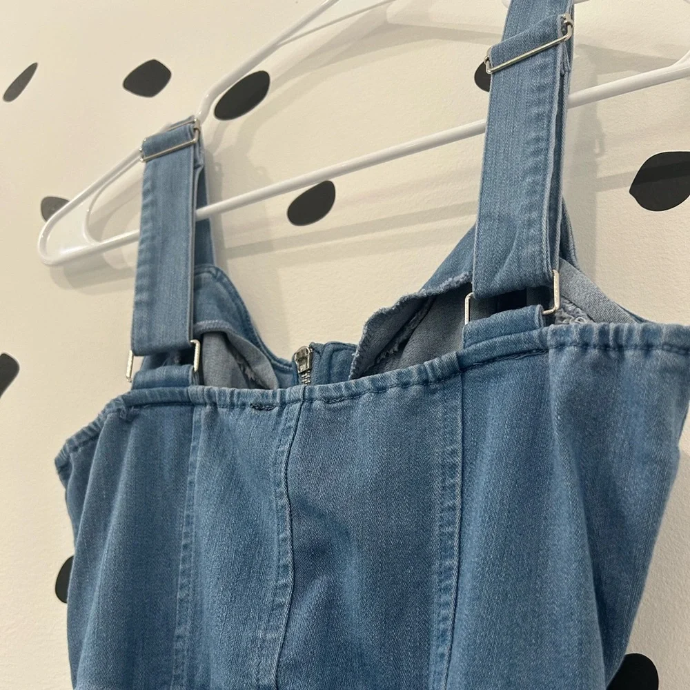 SEXY SMALL IRIS DENIM JUMPSUIT - Picture 3 of 10